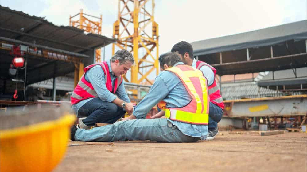 Trabajadores de la construcción lesionados